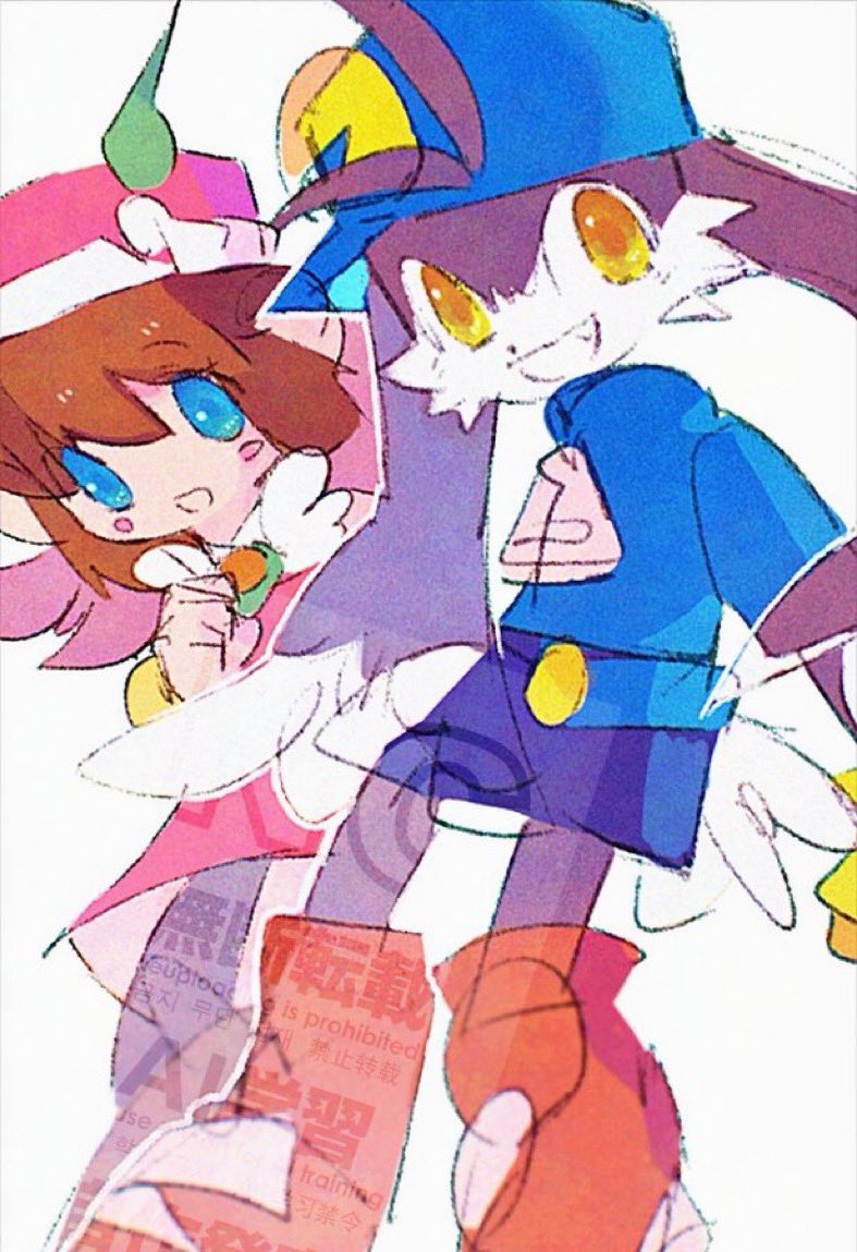ankomoti_2's tweet photo. せっかくなので息抜きで描いたクロノア君＆ロロちゃんも（再） https://t.co/EgMjBuxcZr