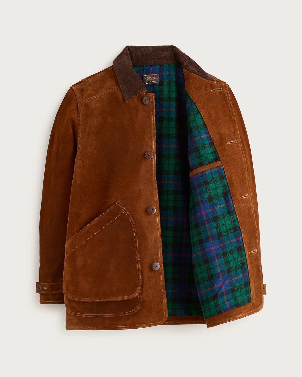 gothnationalist's tweet photo. J. Crew absolutely killing the “take a basic jacket but make it suede/leather” game right now and I love it https://t.co/dgWEzILIqB