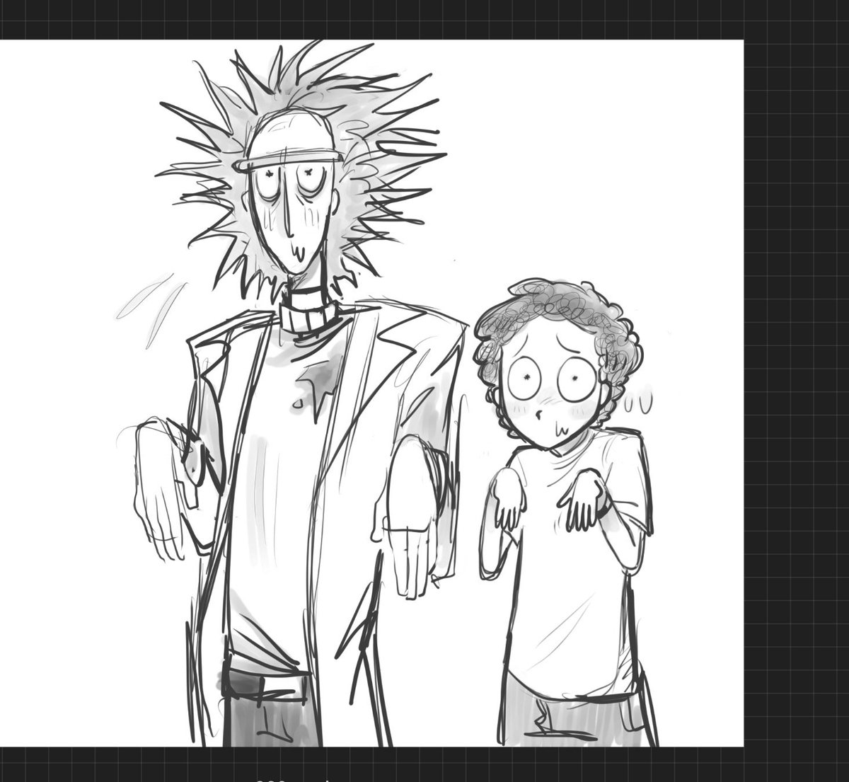 waffles_vs_ass's tweet photo. bum bum ass doodle i did i gotta draw these guys more #rickandmorty #rickandmortyfanart #doodoo https://t.co/KsTyo8O9ya