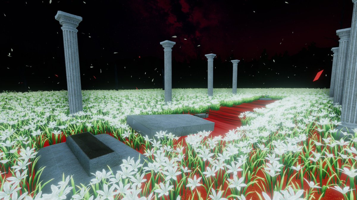 CHESED___'s tweet photo. #VRChat #VRChat_world紹介 
『石碑を絶対壊すなよ！』
を公開しました

月明かりに照らされた花畑が綺麗なワールドです

石碑は壊さないでください
いいですか
石碑は壊さないでくださいね！
約束ですよ！！

PC/Android/iOS対応
298番目のワールドです https://t.co/QVE4vESRqI