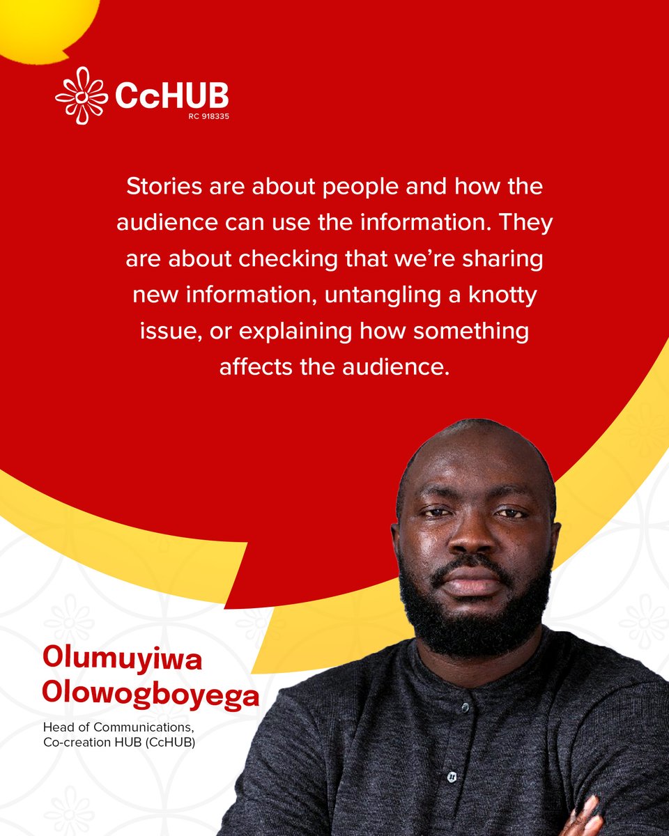 Cc_HUB's tweet photo. Dear Innovator, as you build and create this week, remember that how you tell the story of your work matters too.

Olumuyiwa Olowogboyega reminds you to think beyond the information you want to share and consider what your audience needs to understand...
👇 https://t.co/KRtW5bNHAT