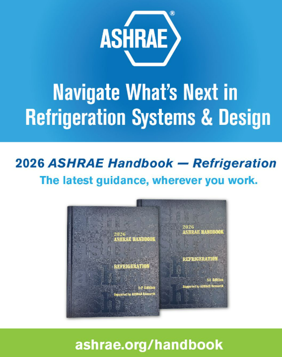 ASHRAE_IRL's tweet photo. Regulations are evolving, refrigerants are changing and system expectations are higher than ever.
The 2026 ASHRAE HandbookโRefrigeration is now available and brings together the latest updates, data, and technical guidance.
Order today https://t.co/0pKOZrRexe
#ashrae #myashrae https://t.co/eGz8cbLNkL