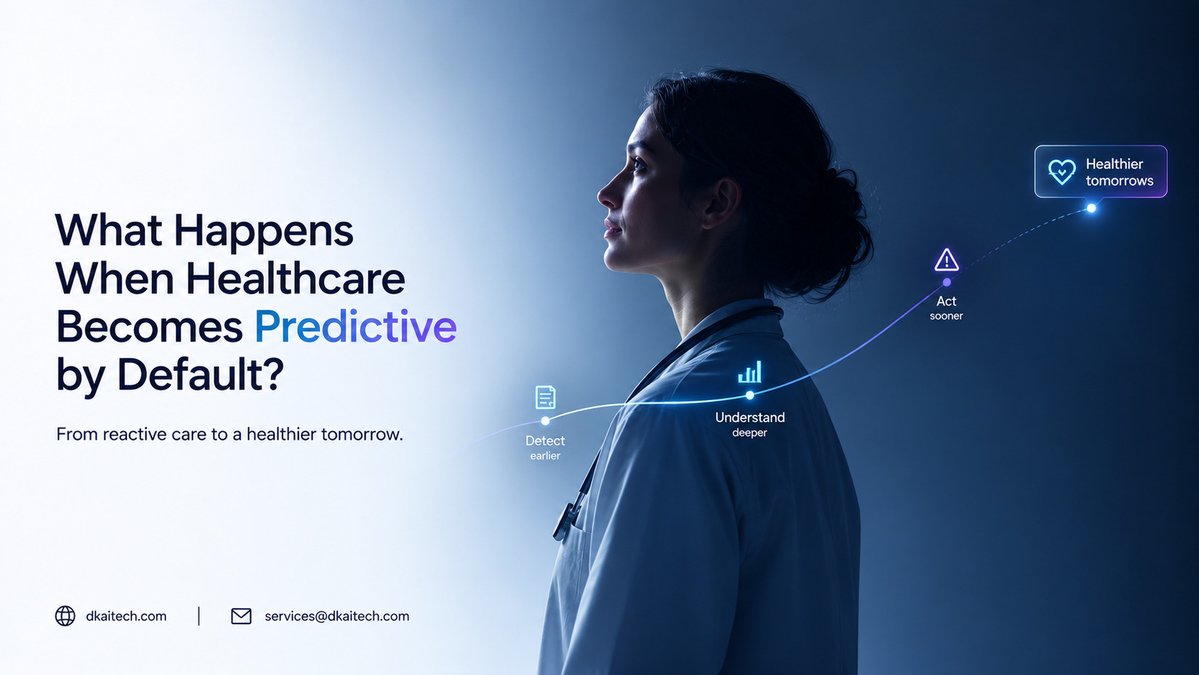 dkai_tech's tweet photo. The future isn't about predicting everything.

It's about recognizing what matters early enough to make a difference.

#HealthcareAI #PredictiveHealthcare #ClinicalAI #DigitalHealth #AIInHealthcare #HealthTech #DKAiTech

DKAi Health
Website: https://t.co/lWHvAjnOCl
Email: services@dkaitech.com