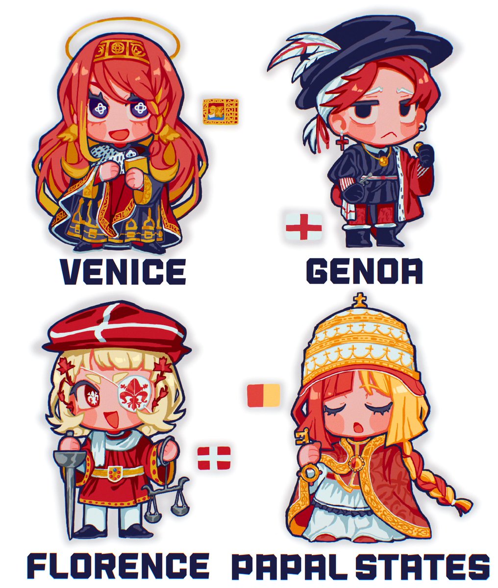 botta_kuri_'s tweet photo. 擬人化の人気順TOP4
実は近世ヨ一ロッパの国擬より、北東アシ゛アの民族擬の方が、全体的に見ても反応を頂けているらしいです https://t.co/DzJISW1qgC