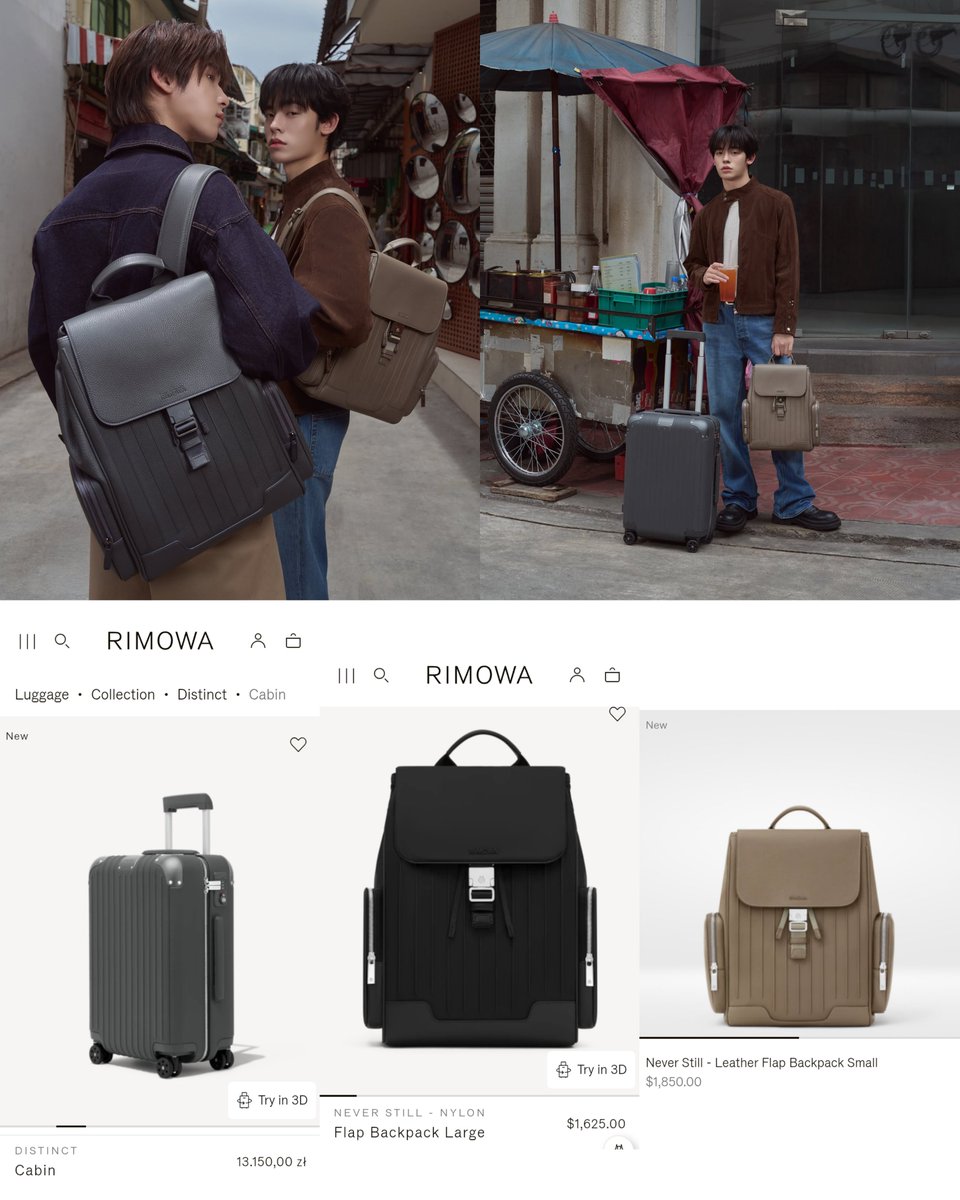 ttpstyle's tweet photo. TEETEEPOR X RIMOWA

Teeteepor is promoting suitcases and bags from the German brand RIMOWA. Just a reminder: engagement is crucial here, so please head over to Instagram and share your reactions.

✨https://t.co/eclOxOgDHc

#teeteepor https://t.co/kjjx04e36A