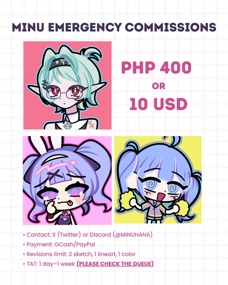 minuhana_'s tweet photo. 🐶 minu emergency commissions open !! 🐶 

~ for puppy meds! 
~ PHP 400 (GCash) or 10 USD (PayPal)
~ message me if interested
~ likes and retweets are appreciated. thanks! 🙇‍♀️💖 https://t.co/cnHftIxsGQ