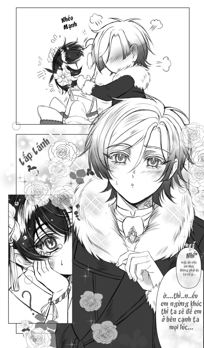 Nah_nguyeen's tweet photo. Crown Prince Kaiser teased the little young master of the Isagi family during their first meeting, but when apologizing, he forgot that Yoichi didn't know anything about Western languages 
#凯撒洁 #KaiIsa #Kiis https://t.co/ARV5wGR6CE