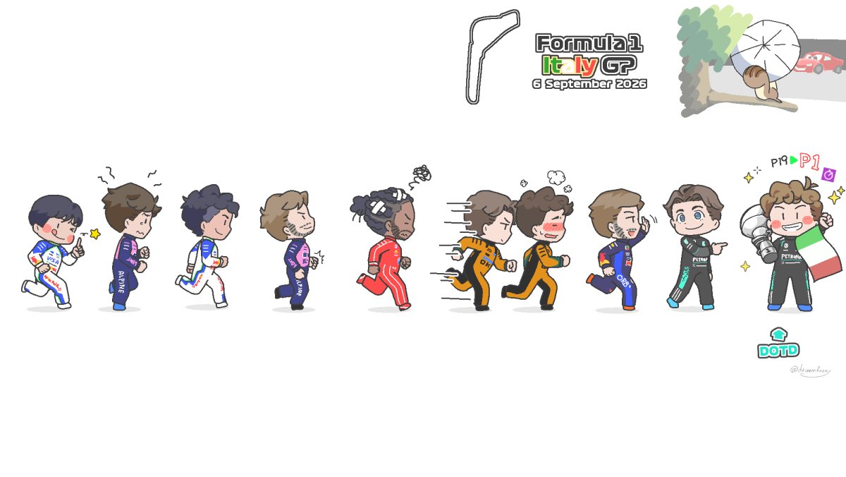 drawnfuzzy's tweet photo. Italian GP! 🇮🇹
#ItalianGP https://t.co/bh1yRVmt7w