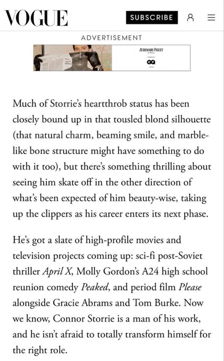 StorrieNation's tweet photo. “….Now we know, Connor Storrie is a man of his work, and he isn’t afraid to totally transform himself for the right role.” https://t.co/BY6w4gOL42