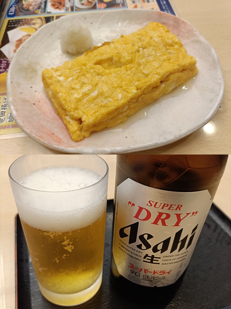 nowhappygo1's tweet photo. 某　華屋与兵衛
K日部大沼店

華屋の特製味噌煮込みうどん
小まぐろたたき丼
華屋特製玉子焼き（小）
瓶ビール🍺 https://t.co/Z9MQi9Chtg