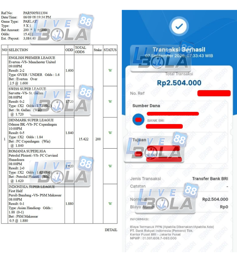 livebola88's tweet photo. Selamat buat yang WD hari ini! 💰 Yang belum, sabar… giliranmu loading 😎⏳
Selengkapnya check di bio!
#livebola88 #livebola88parlay #livebola88bola #parlayjalan #mixparlay #bolajalan #singelbet https://t.co/5HEv6344OF
