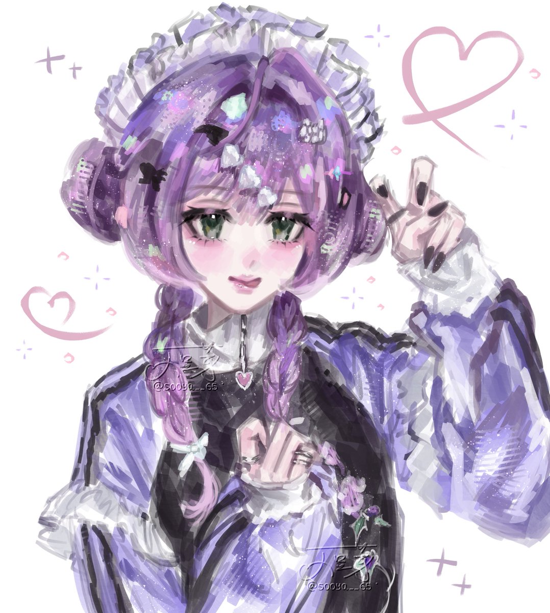 sooya__65's tweet photo. @kameo_102 Omgg your art is so pretty!! Here’s mine https://t.co/TLcziOUVMU