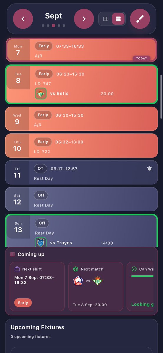 Rotamatch's tweet photo. ⚽ UCL IS BACK 🇪🇺⚽️
🇫🇷 Lille vs Real Betis 🇪🇸
20:00 • UEFA Champions League
RotaMatch is the football calendar app — plan matches around your life. 📅⚽
Download: https://t.co/CjE1sEmgN5
#Lille #RealBetis #UCL #Football #RotaMatch #betis #ligue1 #epl #lefoot #app #goal https://t.co/MWTfgv0YUh