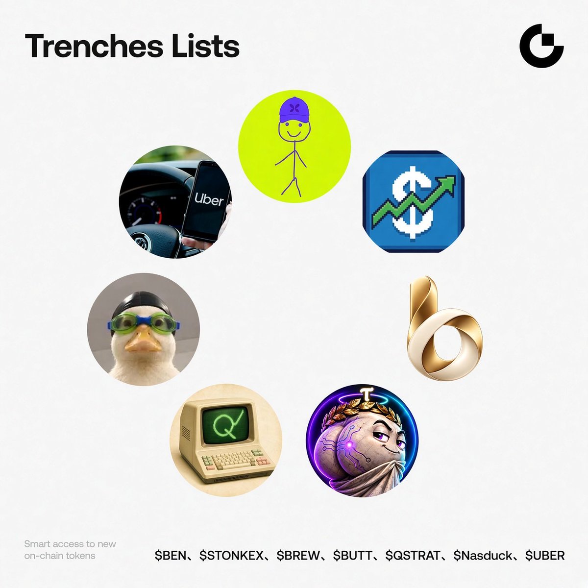 GateTrenches's tweet photo. 🔥 Fresh listings on Gate Trenches: $BEN, $STONKEX, $BREW, $BUTT, $QSTRAT, $Nasduck and $UBER

Trade early, earn Gate Trenches Points, and seize your market edge.
👀 Explore emerging trending tokens on Gate Trenches — Gate’s professional on-chain trading aggregation platform.

🔍 Contract Address
BEN: 0x7BC70aE0f2A67d2fDc0180a697a611F21c857777
STONKEX: 0x5ab000ff9B9FfE0349CE5ffA5fD86f217C3680F5
BREW: 0xfa6D9B504848606Eb9aeC04CCc161D169B3f2159
BUTT: 2pouN3by7twkiZGy5aEKYUpf78ALDpKRTNu2WsQkpkqt
QSTRAT: 0xF05bCf94C8C020E43de8927B491c6BE8B96777E3
Nasduck: 7Y7V1a4m2nWK7BMgbka5B4vR1pDvCK7yva3Hnrqkraze
UBER: HHig4peAgZqdAV17XuuAdojYSYLhsctjTEvT2kq9FkNA

👇 Trade Now
BEN: https://t.co/YW0dGhuDn9
STONKEX: https://t.co/9YNI4d0Y2y
BREW: https://t.co/4ifPku0rSx
BUTT: https://t.co/6hP6SepX6x
QSTRAT: https://t.co/SbR1XBQVUk
Nasduck: https://t.co/RMp7E30QX7
UBER: https://t.co/RqP1wwYSwp