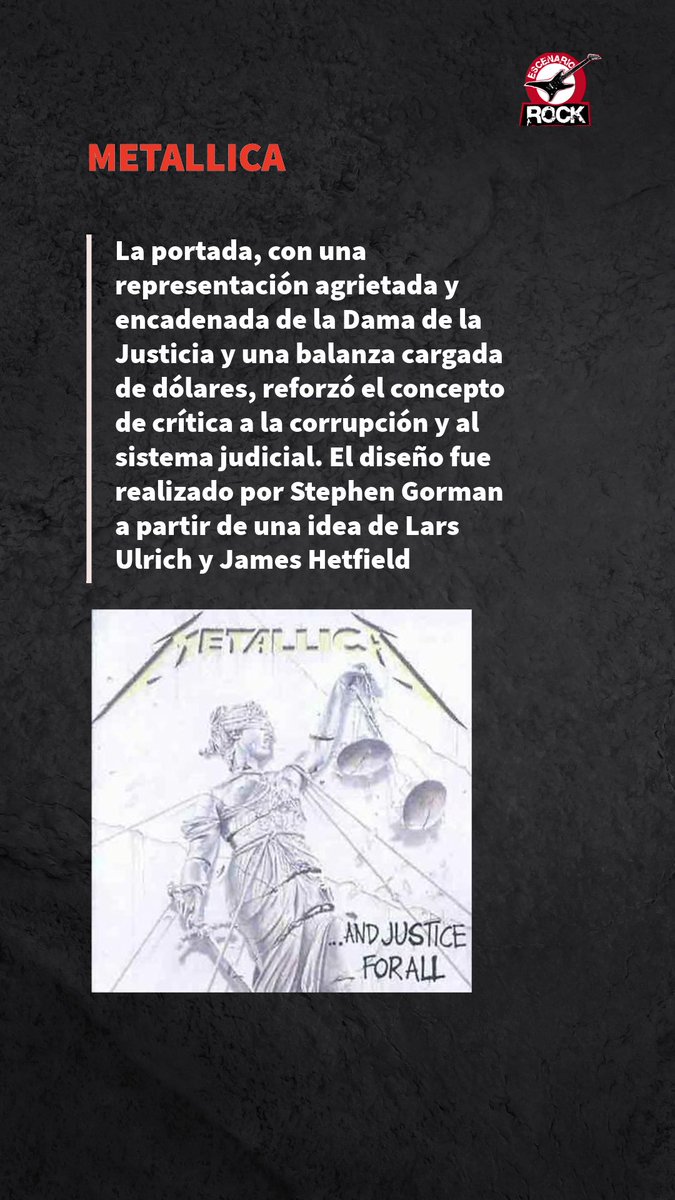 EscenarioRock's tweet photo. El álbum alcanzó ocho millones de copias vendidas en Estados Unidos, recibió ocho discos de platino y obtuvo una nominación al Grammy en 1989.
El premio terminó en manos de Jethro Tull, ...And Justice for All quedó como una obra fundamental en la evolución del Thrash Metal https://t.co/M2PzucBZnL