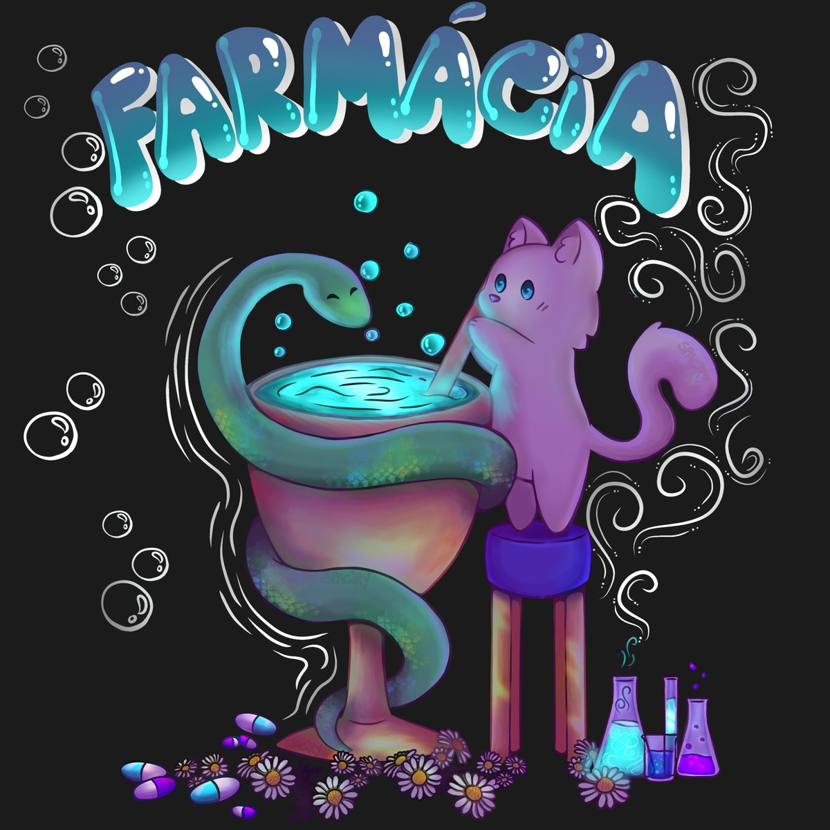 spaciry's tweet photo. @JeanEstevez7 Dos que eu tenho postado, seria esse desenho para uma camisa de farmácia 😗 https://t.co/uYS1ujxCmh