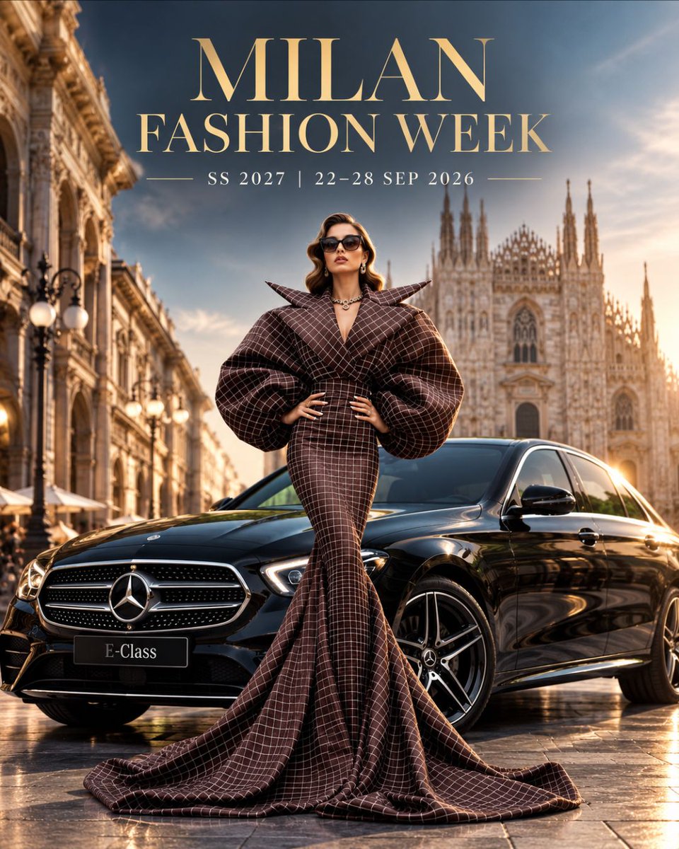 reserviox's tweet photo. MILAN FASHION WEEK
22–28 September 2026
Airport. Hotel. Show. Dinner.
One seamless journey with us.

Pre-book your ride for Milan Fashion Week.
#MilanFashionWeek #MilanTravel #LuxuryTravel #ChauffeurService #Reserviox https://t.co/DNxVCyndmG