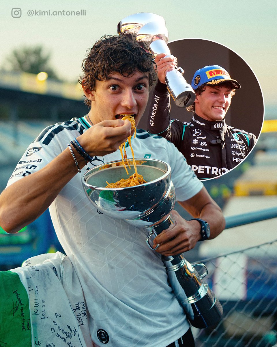 SkySportsF1's tweet photo. 🍝🏆 https://t.co/DsrKtOEo4W