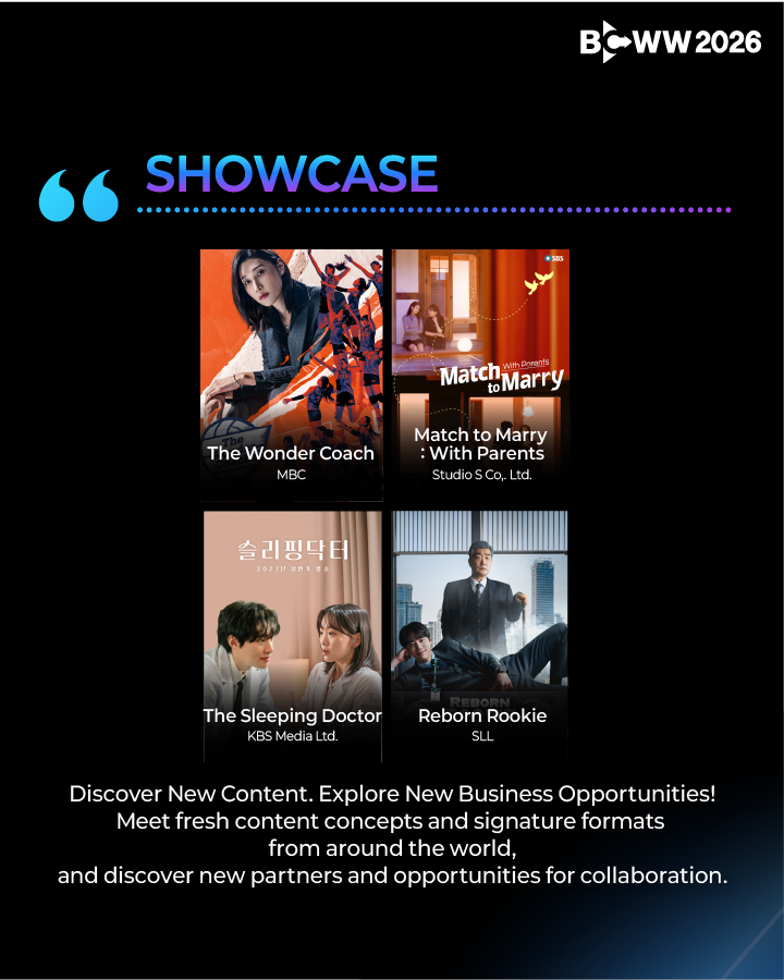 kocca_india's tweet photo. BCWW 2026 — Asia's leading global broadcast content market.
Discover new content and new business opportunities. Meet a wide range of newly announced titles and signature formats in one place.
BCWW2026 OVERVIEW
• September 14–16, 2026 | 3 Days
• COEX Hall B

#BCWW2026 #BCWW https://t.co/NwEN38hCaA