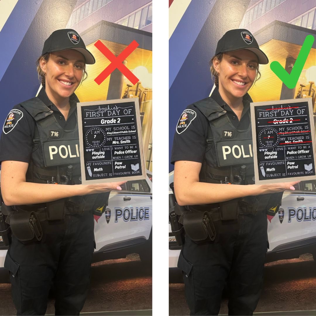 WindsorPolice's tweet photo. Back-to-school season is here!

We all want to celebrate those first-day smiles and special moments, but before you hit “post,” take a moment to think about what information you may be sharing.

A few simple precautions can help protect your children and your family online.

Swipe through to see some back-to-school photo safety tips you can use before sharing those first-day pictures.