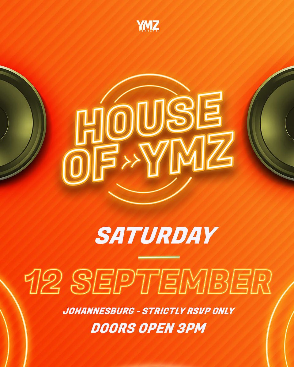 YOMZANSI's tweet photo. Sekunjalo! iHOUSE OF YMZ Weekend 

���️ Saturday, 12 September 
📍 Joburg
🎟️ R100 >> https://t.co/EjjljIAJIk https://t.co/Gmn7LuwVlx