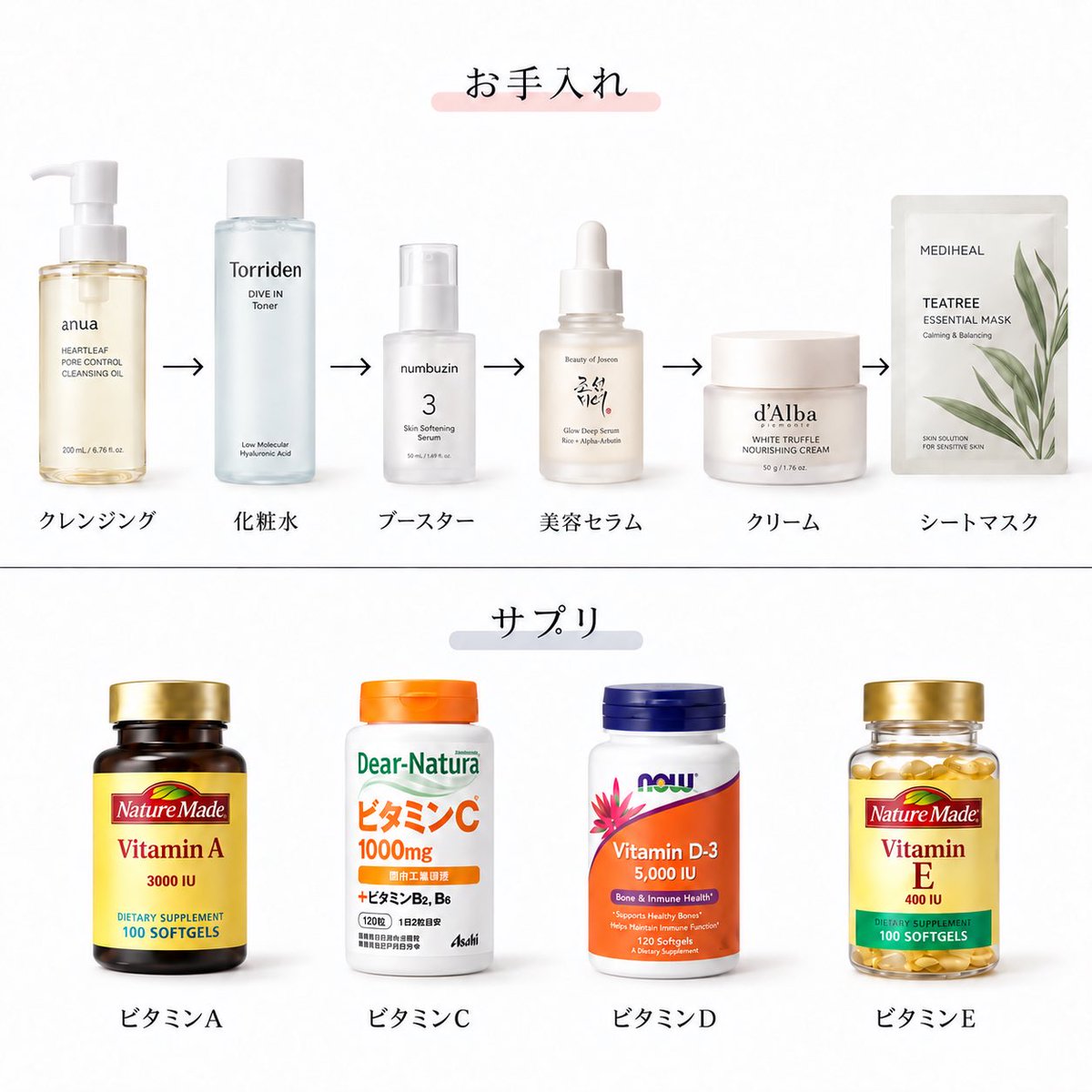 ko_u6oo's tweet photo. ⚠️スキンケア頑張ってるのに肌荒れする人これ絶対見て‼️
肌が綺麗すぎるキスマイの玉森くんはほぼ毎日シートマスク＋ビタミンA・C・D・E摂ってるらしい✨外側だけじゃなく内側まで意識するの、やっぱり大事かも🥺🫧 https://t.co/MHZgEvJ02m