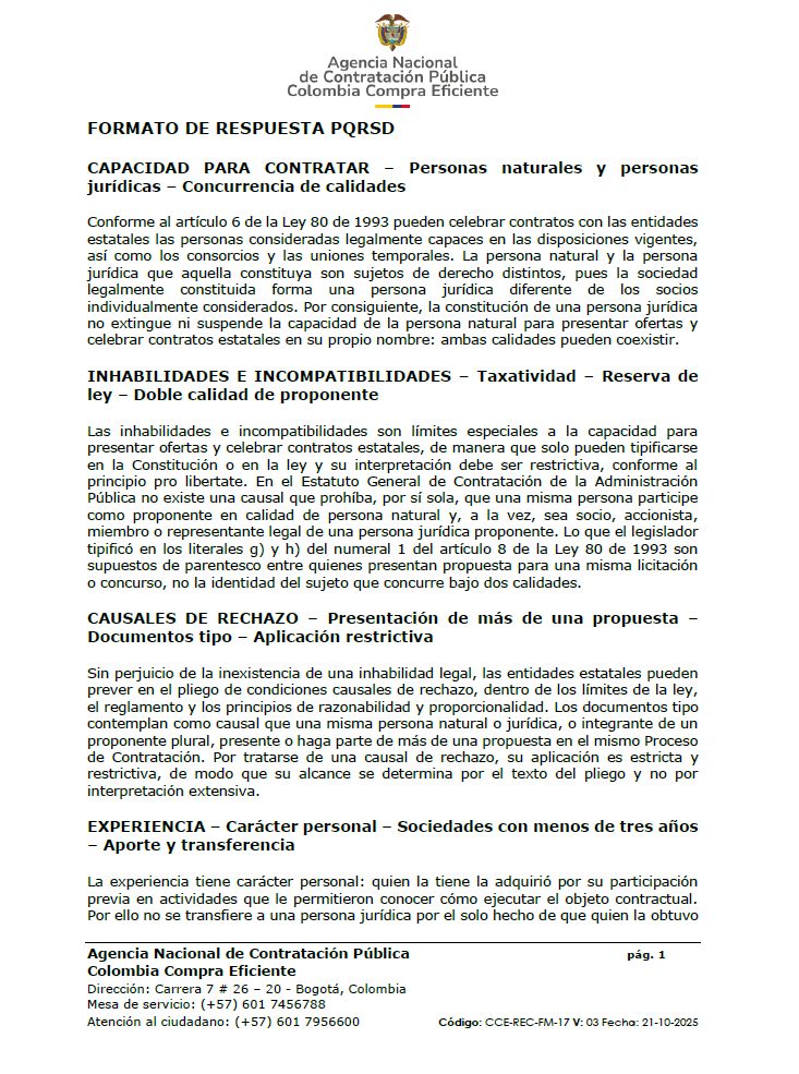 comprapublica_'s tweet photo. 👫¿Es posible participar en un mismo proceso de selección como persona natural y, a su vez, como representante legal de una persona jurídica también proponente?

Colombia Compra: No existe inhabilidad o incompatibilidad legal que lo prohíba

Descarga aquí👇️
https://t.co/W92A6ryQxo