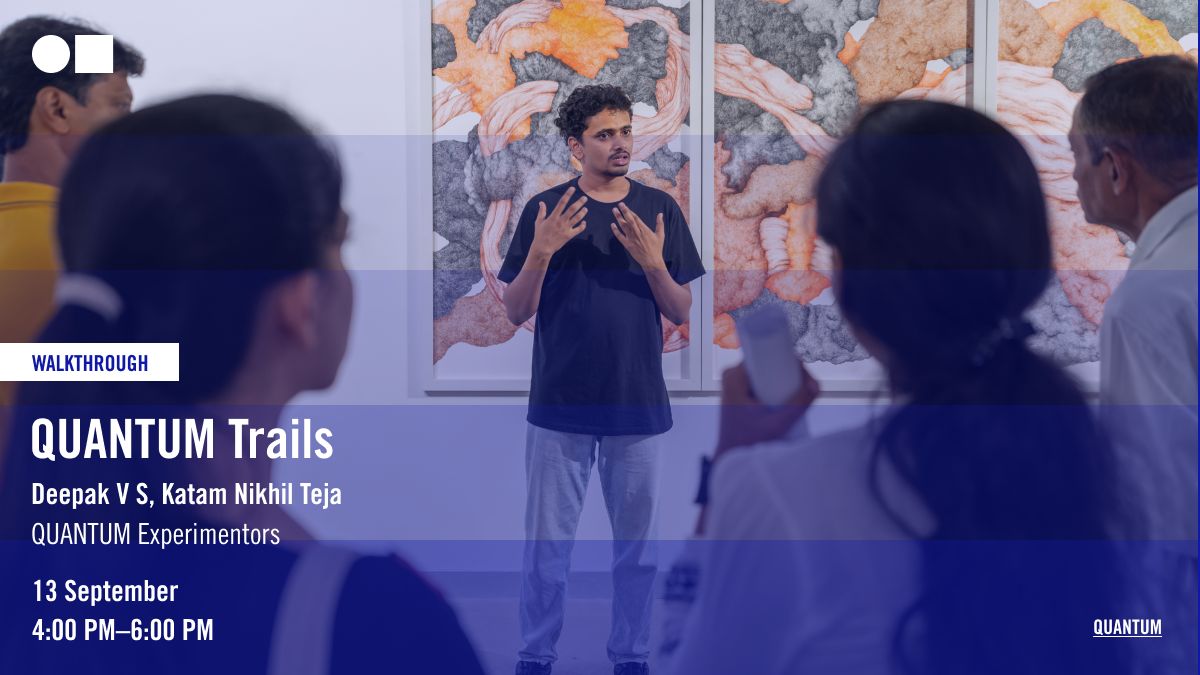 SciGalleryBlr's tweet photo. Walkthrough | QUANTUM Trails

Join our Experimentors, Deepak and Nikhil, as they explore our current exhibition-season, QUANTUM, and trace the connections between science, art, and imagination. Discover the many strange, playful, and thought-provoking ways quantum phenomena come to life.

📆 13 September 2026, Sunday
⏰ 4pm–6pm
📍 Science Gallery Bengaluru

For details and free registration, please visit the Programmes link in our bio or the URL https://t.co/MfXgUY7lJj 

@JahnaviPhalkey