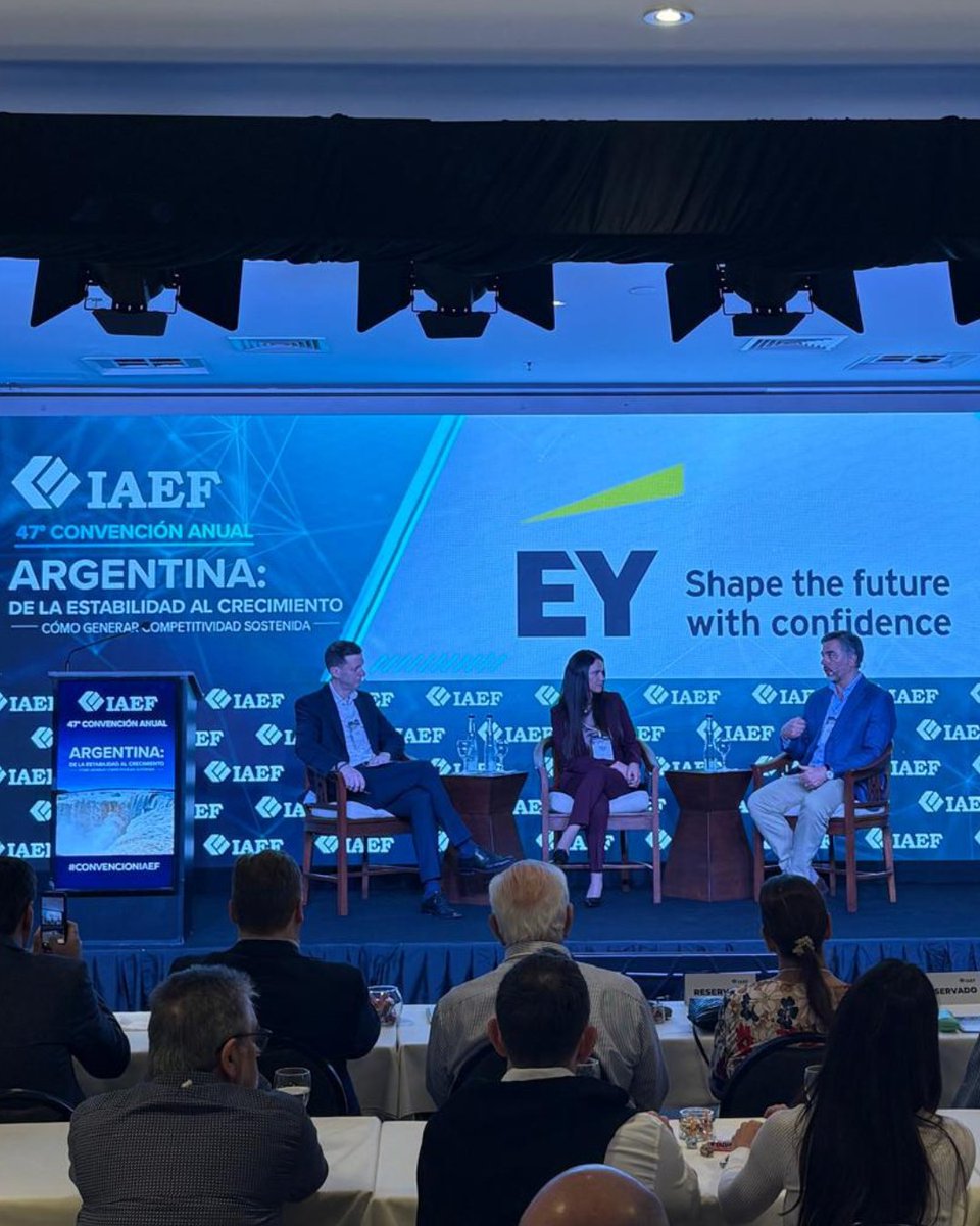 EY_Argentina's tweet photo. Nuestro equipo presentó la Encuesta anual de Financiación e Inversión 2026 en la 47.ª Convención Anual del IAEF. 

Mirá la repetición de la jornada: https://t.co/6MnCxhGfpt

@IAEF_oficial https://t.co/ZXpUGVr9lD