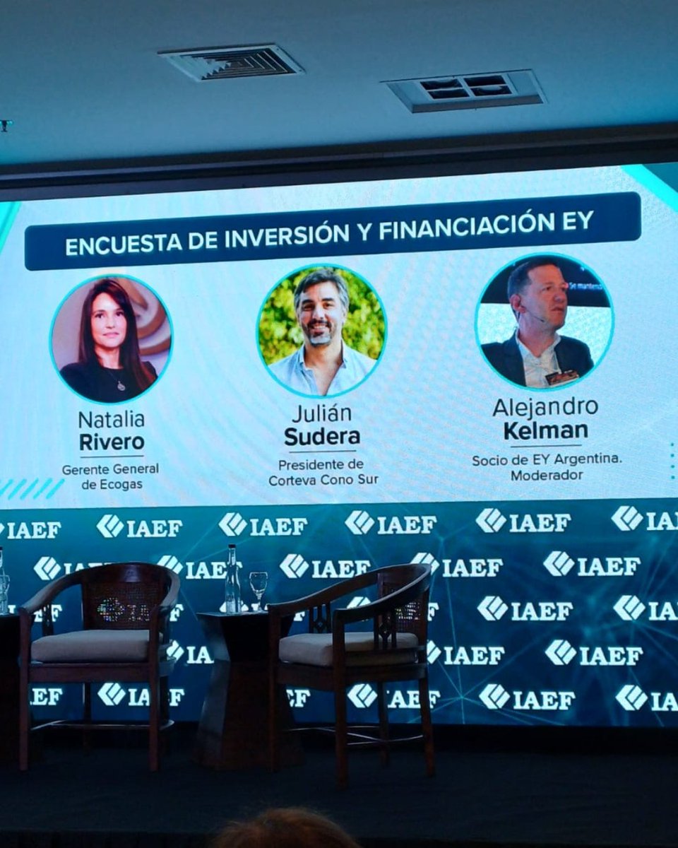 EY_Argentina's tweet photo. Nuestro equipo presentó la Encuesta anual de Financiación e Inversión 2026 en la 47.ª Convención Anual del IAEF. 

Mirá la repetición de la jornada: https://t.co/6MnCxhGfpt

@IAEF_oficial https://t.co/ZXpUGVr9lD