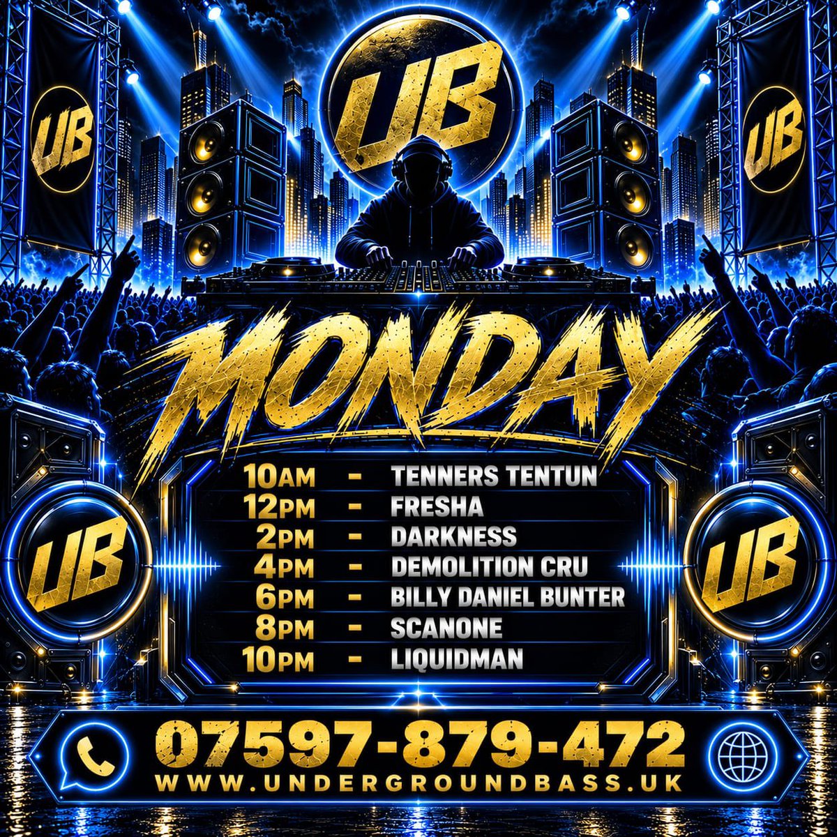 FmUnderground's tweet photo. 🔥 Mondays selectors 🔥

https://t.co/pNUteItyXj
Stream - Chatroom - Merchandise 

📲 Studio Line 07597 879472 https://t.co/doNc753Lw9