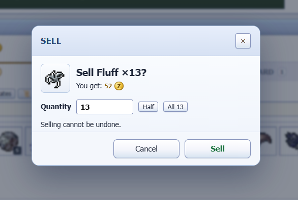 LiLoxbt63's tweet photo. Honestly, selling 13 Fluff for just 52 coins feels a bit underwhelming. 😅 If Fluff takes time or effort to collect, the reward doesn’t seem very rewarding. I’d rather see a higher value that makes collecting and grinding feel worth it. 🪙✨@IdleROGame https://t.co/8cFdodJZ6k