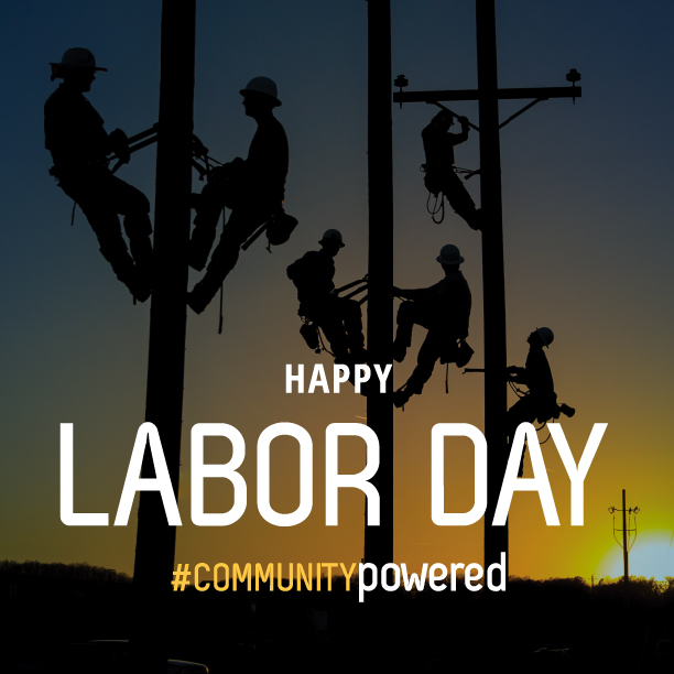 publicpowerorg's tweet photo. Wishing everyone a happy #LaborDay from #PublicPower! #CommunityPowered https://t.co/McS8H0aA4R