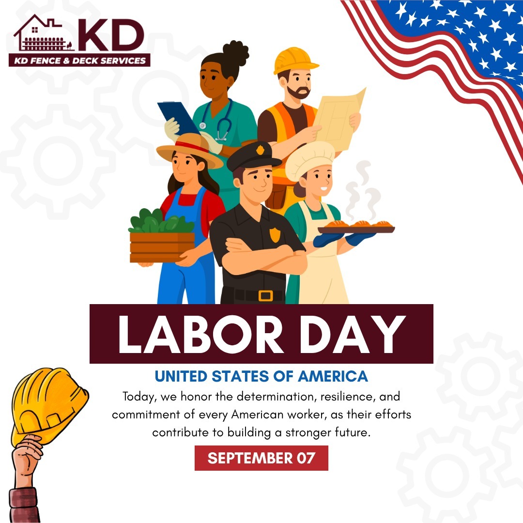 kd_fencesyracus's tweet photo. Happy Labor Day!

Today, we honor the hard work, dedication, and determination that keep our communities strong. Wishing our customers, families, and hardworking Americans a safe, relaxing, and wonderful Labor Day! ❤️🤍💙

#HappyLaborDay #LaborDay #ThankYouWorkers #USA https://t.co/X6gLpYXsZh