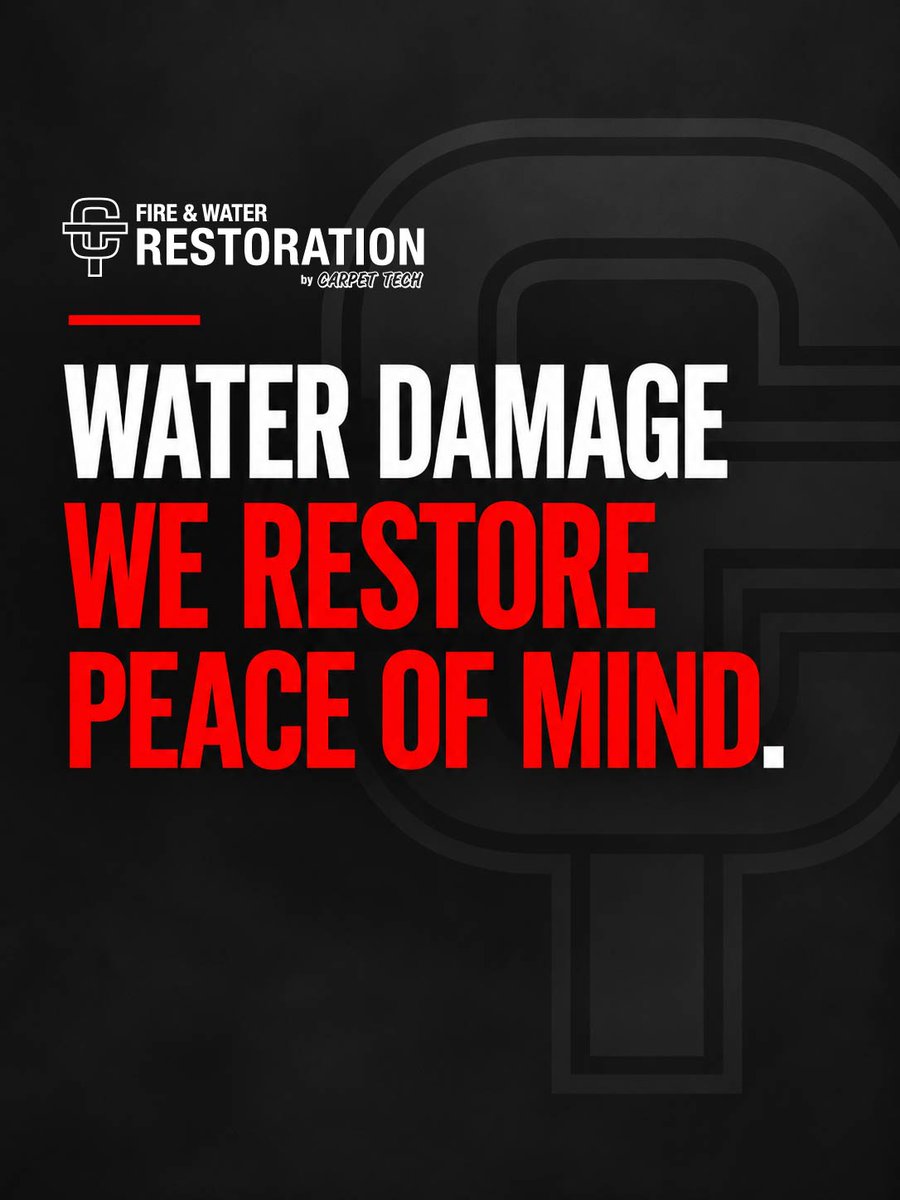 CallCarpetTech's tweet photo. Water damage doesn't wait, and neither do we. Our restoration team is available when you need us most. 24/7! https://t.co/NlAQsbaFl8