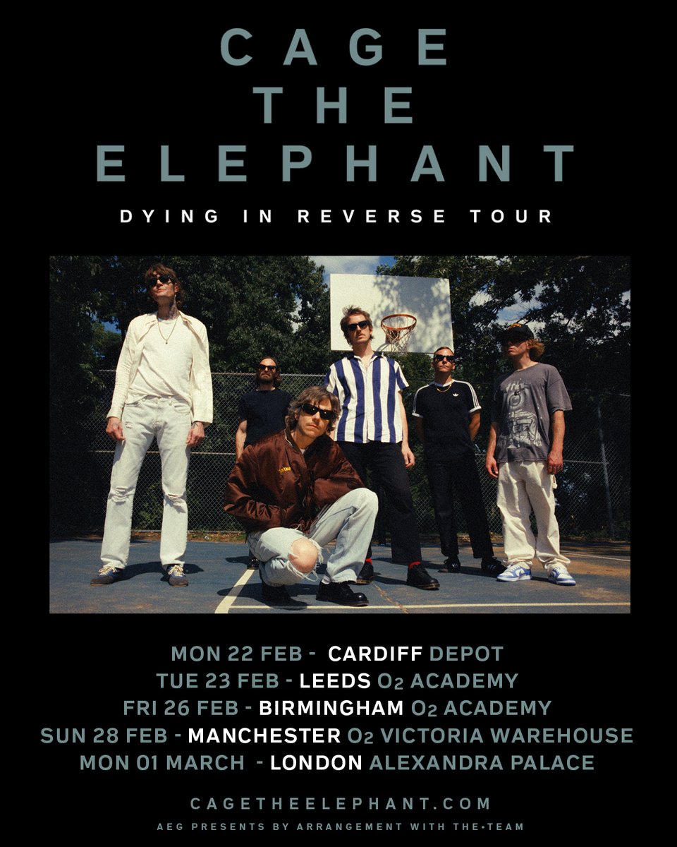 O2AcademyLeeds's tweet photo. NEW: Cage the Elephant are back! Coming to the #O2AcademyLeeds Tues 23 Feb with the 'Dying in Reverse Tour'.
Priority Tickets on sale Wed 9 September at 10am. ποΈ-https://t.co/GDSLkQDyVA https://t.co/FUUHG2soCZ