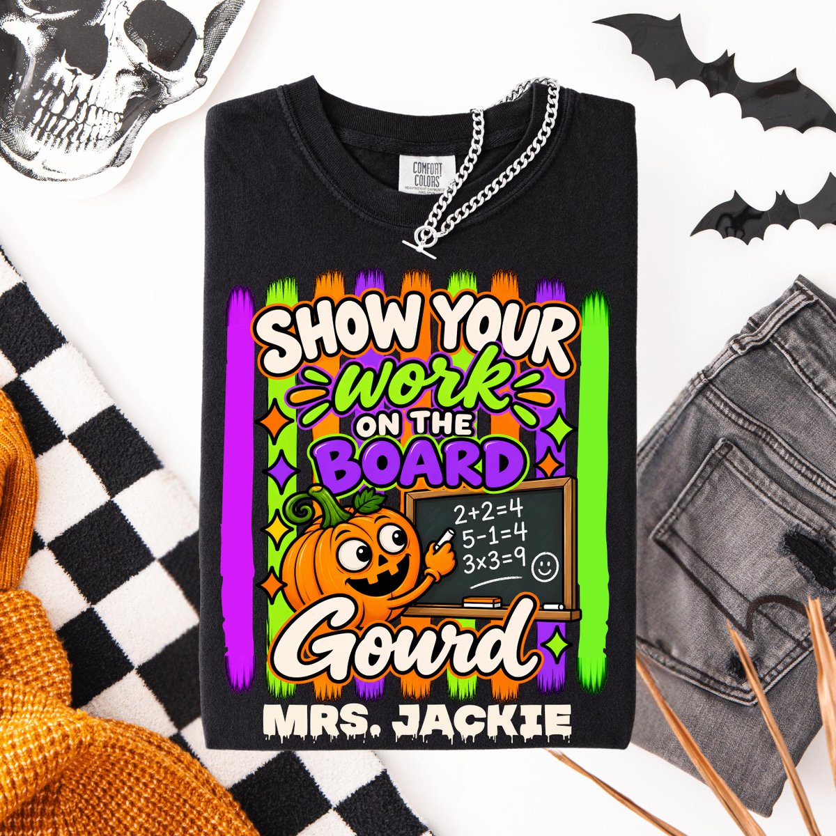 CoupleThreadz's tweet photo. Boo Crew vibes, but make it teacher-approved! 👻🍎 Our Comfort Colors Boo Crew Kindergarten Teacher Halloween Shirt is perfect for spooky school staff teams, matching group looks, and stripe elementary style. Click this link for more details or to buy: https://t.co/4lgyvsEncL https://t.co/Kt4PvGGlcb