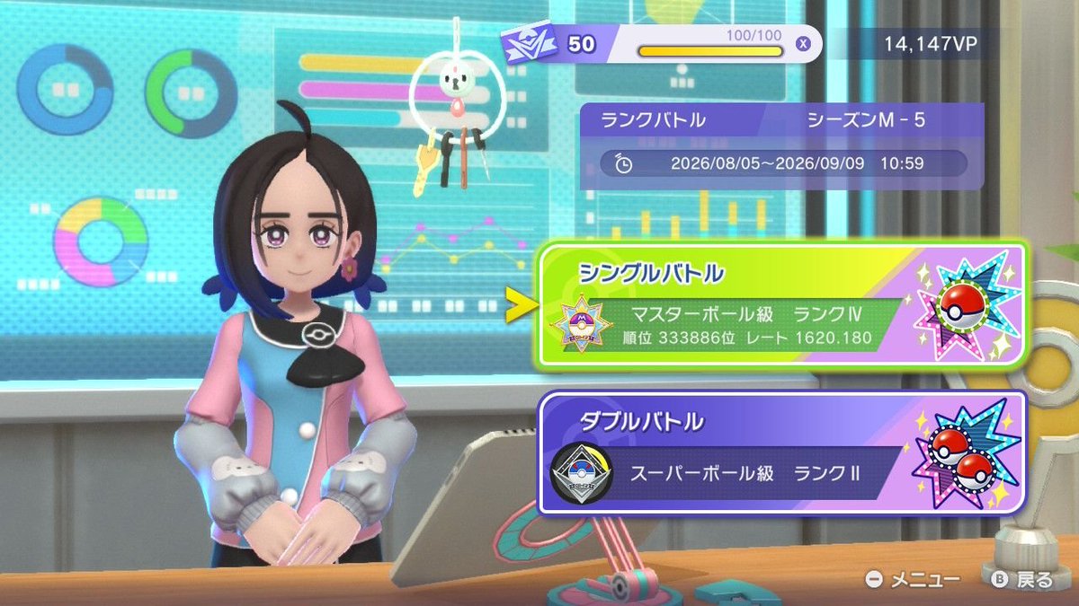 S_Hiyococco's tweet photo. 〜ポケモンチャンピオンズ：霊統一👻〜
シーズン最後の15日を駆け抜けて
マスターボール級に到達！🐣やったぜ
剣盾以降はよくわからないポケモンも多いので随分と翻弄されました💦 https://t.co/ApfqkYA8ma