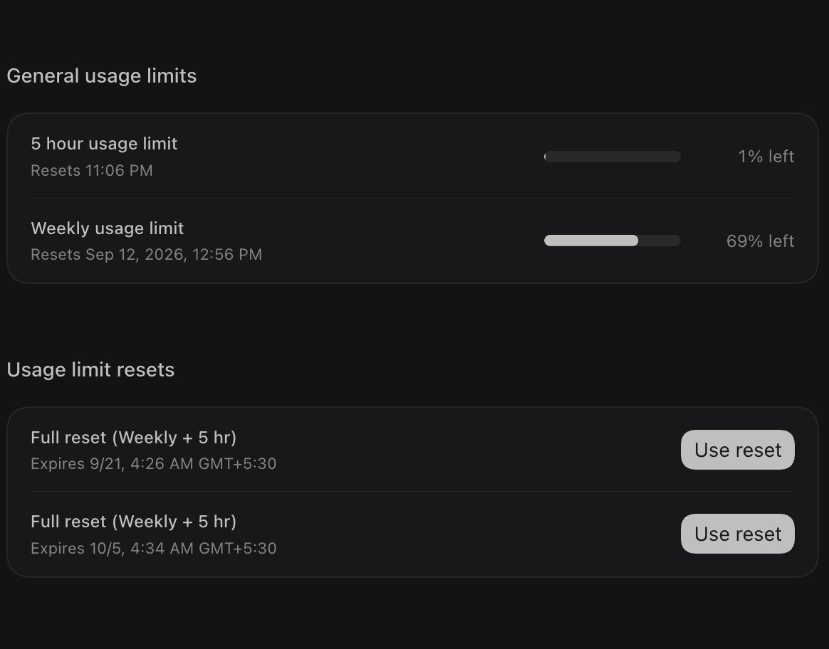 Im_IrushiK's tweet photo. The new 5hr limit makes Codex almost unusable for Plus users

What’s the point when GPT 5.6 Sol on High ( I'm not even using GPT 6 Astra atm) can burn through the 5hr limit before I can even get into a proper coding session?

Let us use the weekly usage freely @thsottiaux https://t.co/Mmo9h47qzu