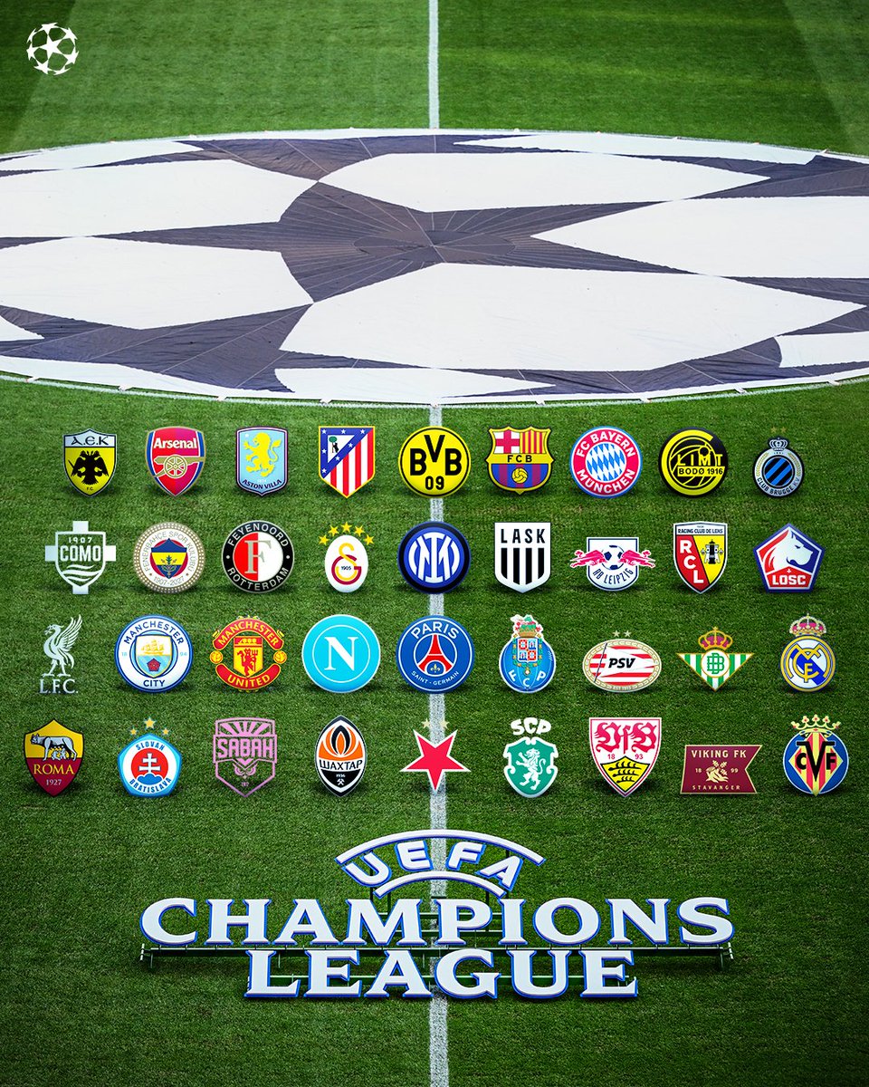 36 clubs at the pinnacle of football 🥰
#UCL https://t.co/yAI9JsHvIp