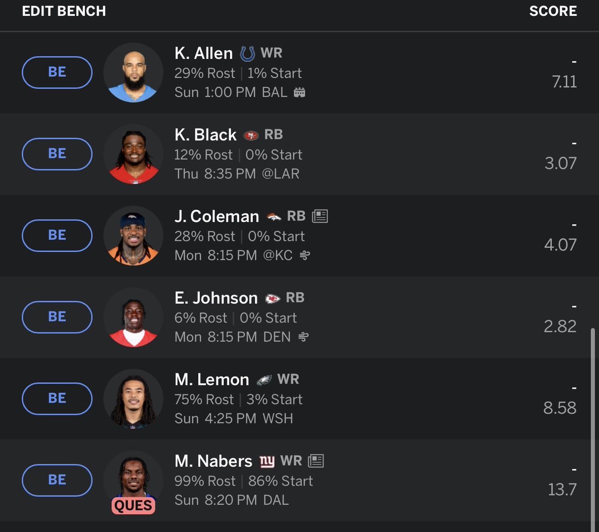 Eyezaya's tweet photo. @4for4football Auto drafting for a Salary Cap team is not optimal, and yet we will find ways to make it work! #LongSeason #ReadingJonPaulsenAllSeasonLongForHelp https://t.co/EHudNleWrj