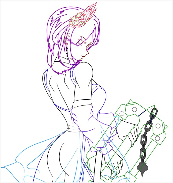 alinathegoat_'s tweet photo. Old comm sketch i left in the folder to rot, 
girl, giant key, dress I fought for 1 hour too longcolor version soon.
Should I keep her pretty-pink or make the key look like it eats light

#WIP #VTuberArtist #characterdesign #Vtuberㅤ https://t.co/9uRitvhZly