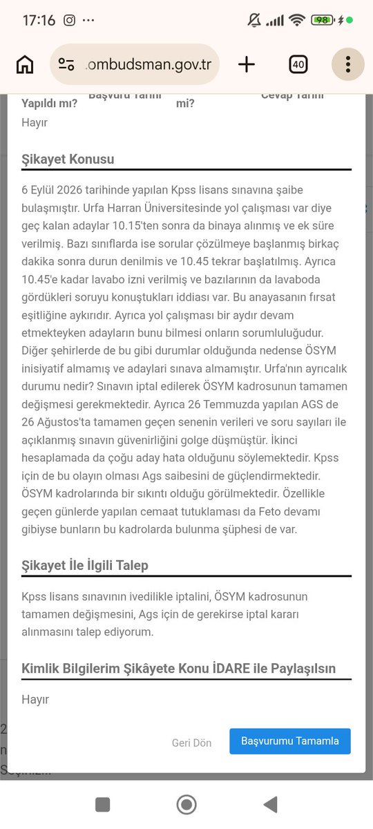 turtellaa's tweet photo. KDK'ye başvuru yaptım. Sadece Cimer ile sınırlı kalmayalım. Hem KPSS hem AGS için yazdım. Bence herkes bu durumu ciddiye almalı. #kpss #kpsslisans #osym #urfa #sinav #ags #oabt #kpss2026 #ags2026 https://t.co/6bW6BSOcWz