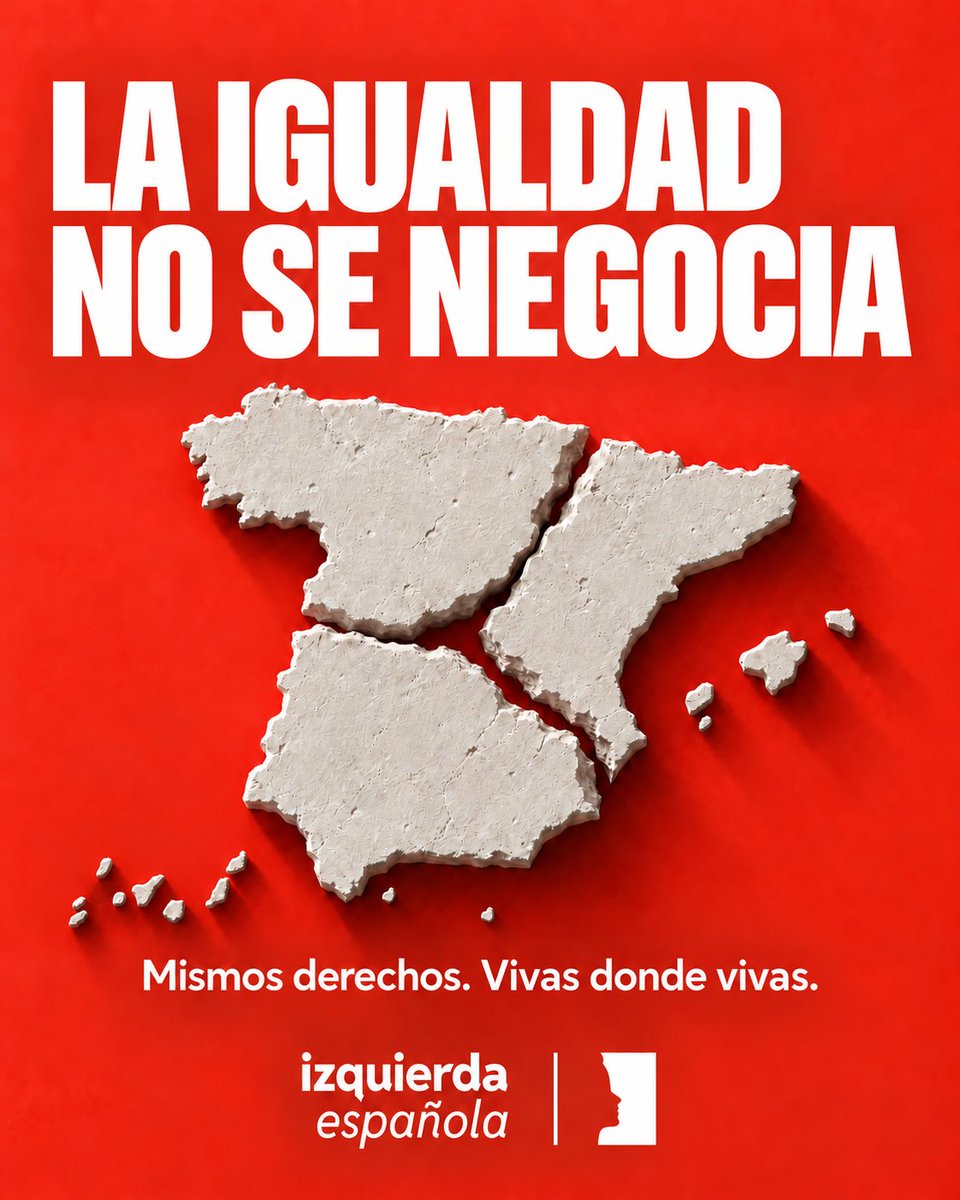 izquierdaesp's tweet photo. 🟥 Tu centro de salud no puede depender de cuántos votos necesita el Gobierno para seguir en el poder.

La propuesta de financiación solo ha conseguido el apoyo de Cataluña y Canarias entre las autonomías. Venderla como un gran acuerdo de país es descarado. El dinero de nuestros hospitales, colegios y servicios de dependencia no puede repartirse para contentar a los socios de turno. Ningún español merece menos porque su gobierno autonómico tenga menos capacidad de presión.

Desde Izquierda Española defendemos un sistema común y solidario, con reglas transparentes para todos. Repartir según las necesidades reales de la población y el coste de prestar los servicios en cada territorio. Garantizar una sanidad, una educación y una atención a la dependencia equivalentes en toda España. Y una fiscalidad progresiva para que aporte más quien más tiene, sin privilegios territoriales que vacíen la solidaridad.

Eso exige negociar entre todos y explicar públicamente cada criterio y cada euro. Ningún trato bilateral puede decidir sobre los recursos que sostienen los derechos de todos los españoles.

Una izquierda que blinda ventajas para los territorios más ricos traiciona su razón de ser. La igualdad entre españoles no es el precio de una investidura. La igualdad no se negocia.