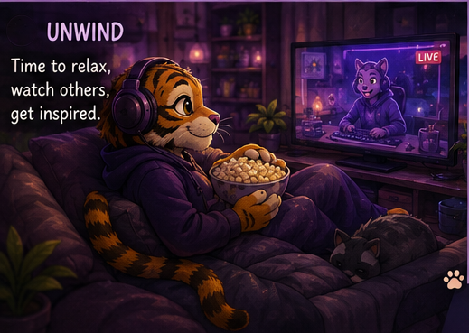 Motivatedtiger's tweet photo. Sometimes, just enjoy the others streams. #CreateAStream #Twitch #Streamer #TwitchStreamer #StreamerLife #StreamingCommunity #TwitchCommunity #StreamingTips #StreamerInspiration #ContentCreator #LiveStreaming #TwitchTips #MotivatedTiger https://t.co/8VkhvbADJa