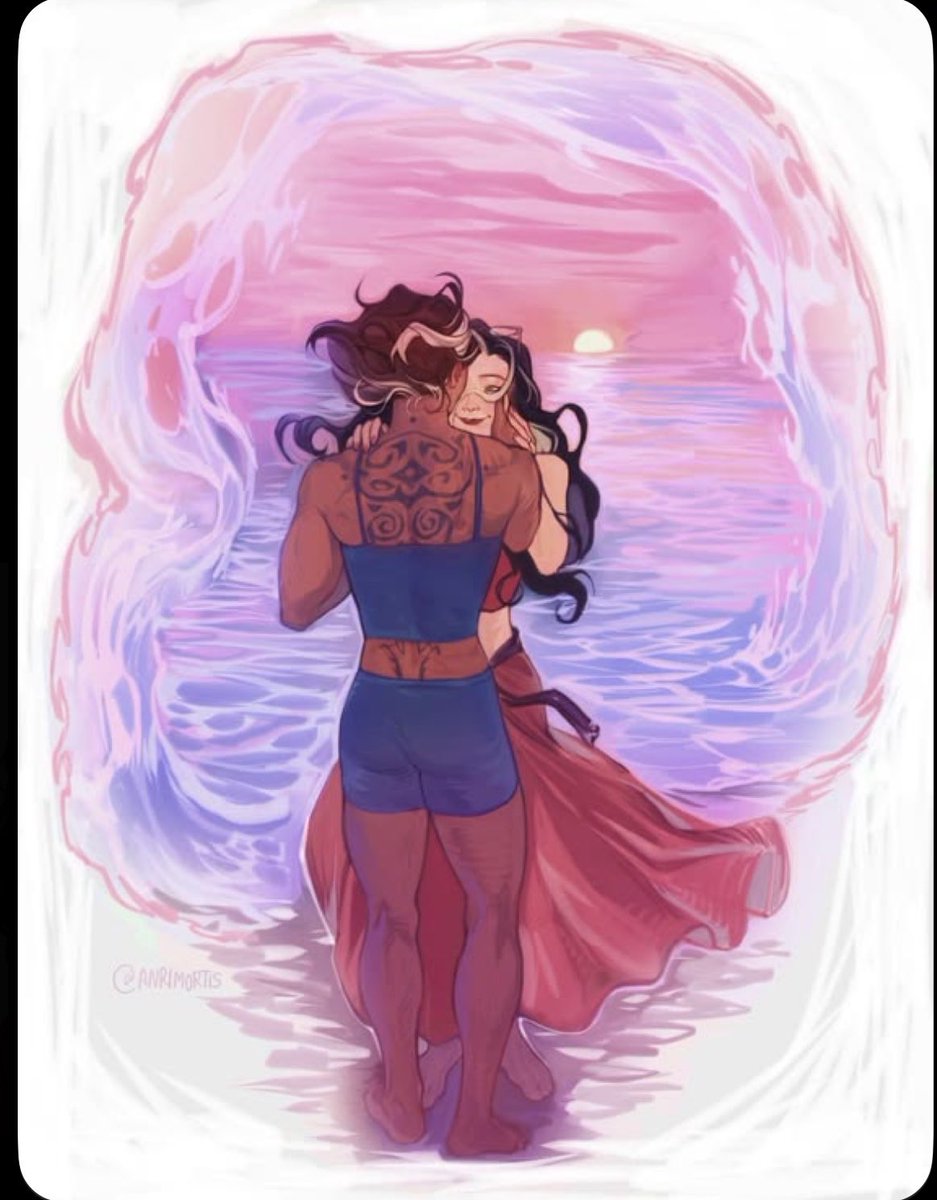 Im_a_nerd__'s tweet photo. Somewhere between the waves and the sunset, they found each other.

#korrasami https://t.co/9iD3Yv8TTM