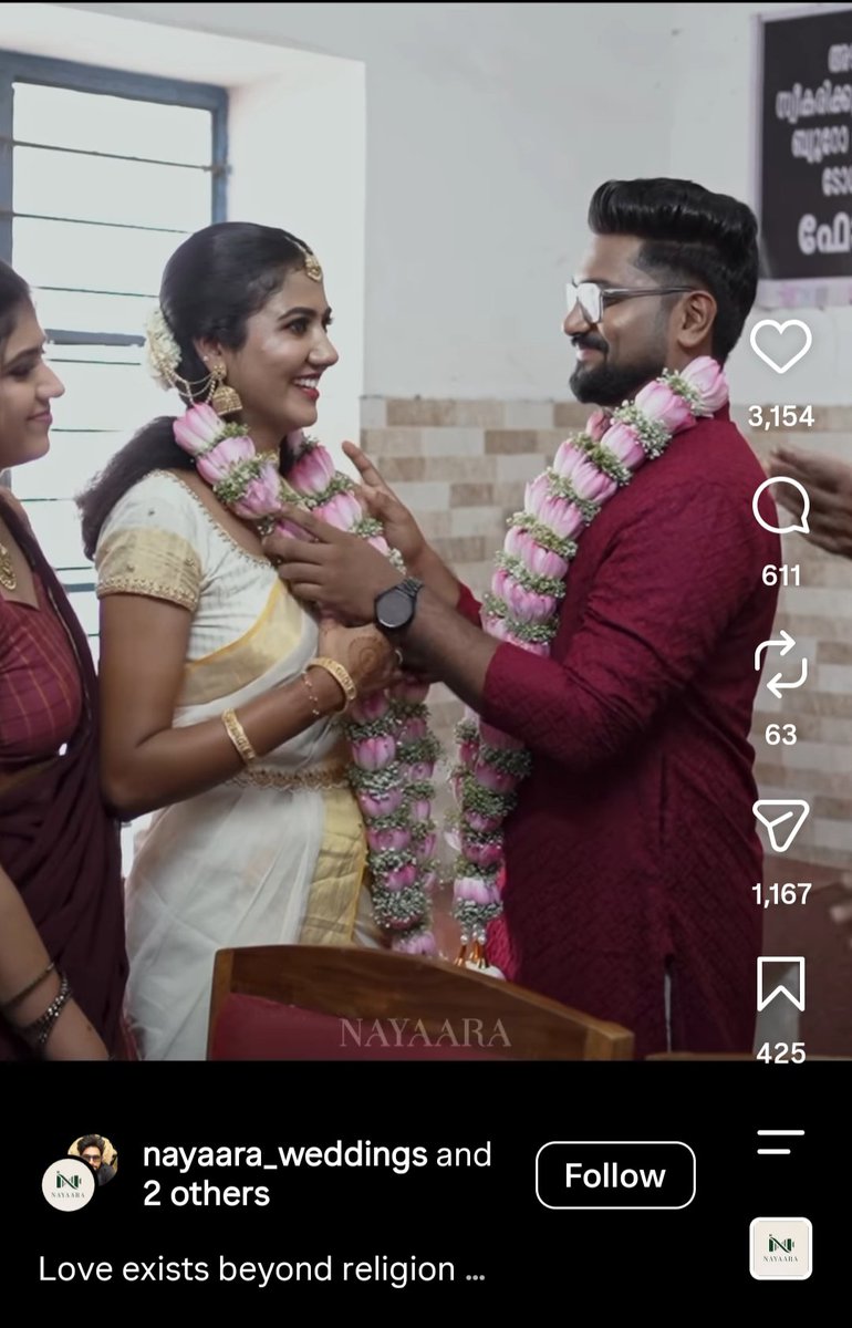 MullaxLJ's tweet photo. #154 H!ndu woman Gowri Priya got married to her Muslim boyfriend Anwar in the presence of her H!ndu family #interfaith https://t.co/5GzKmHfoQ2