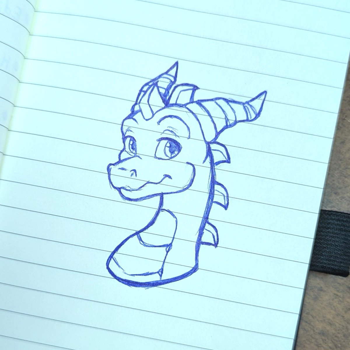 Noemi1999's tweet photo. Drawing Spyro at work https://t.co/cDznRh50f4