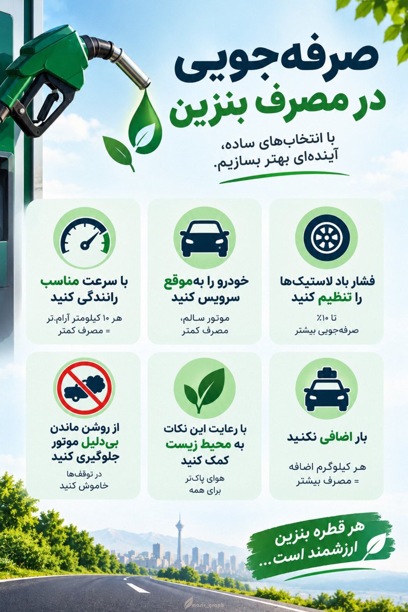 Saba35490725's tweet photo. 🔻| هر قطره بنزین سرمایه ی امنیت و استقلال ماست
با هم صرفه‌جویی کنیم؛ در شرایط جنگی و تحریم هر لیتر بنزین اهمیت دارد 

🔻|یه نکته مهم درباره خبر بنزین: 
تغییر نرخ مربوط به کارت جایگاهه و سهمیه‌های ۱۵۰۰ و ۳۰۰۰ تومانی طبق اعلام فعلی تغییری نکردن. https://t.co/rpgOm9026F