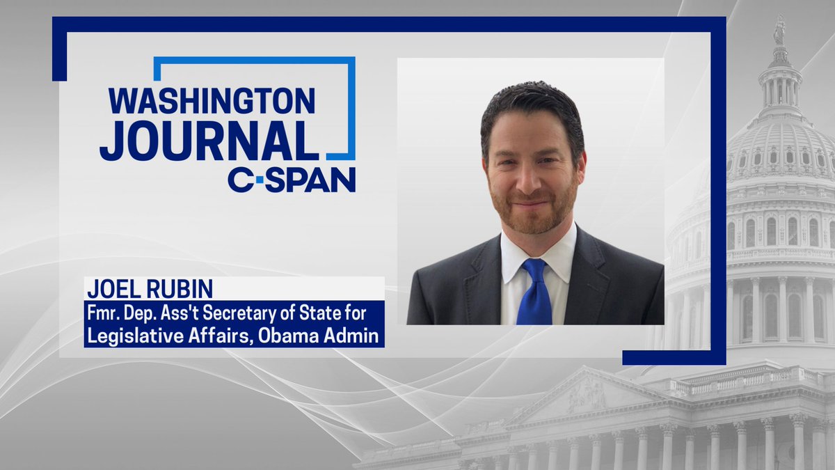 cspanwj's tweet photo. TUES| Democratic strategist and former Obama administration State Department official @JoelMartinRubin discusses Campaign 2026 and how Democrats should approach foreign policy.

Watch live at 8:00am ET! https://t.co/X6ujmmPaEx